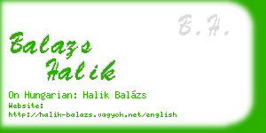 balazs halik business card